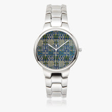 Load image into Gallery viewer, Afro Print Ndop-green Stainless Steel Quartz Watch