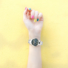 Load image into Gallery viewer, Afro Print Ndop-green Stainless Steel Quartz Watch