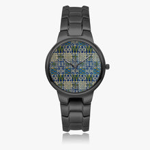 Load image into Gallery viewer, Afro Print Ndop-green Stainless Steel Quartz Watch
