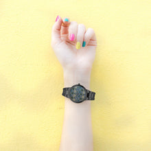 Load image into Gallery viewer, Afro Print Ndop-green Stainless Steel Quartz Watch