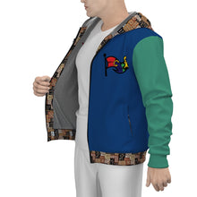 Load image into Gallery viewer, HE Gambia Bogolan Men's Zip up Hoodie