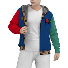 Load image into Gallery viewer, HE Gambia Bogolan Men's Zip up Hoodie