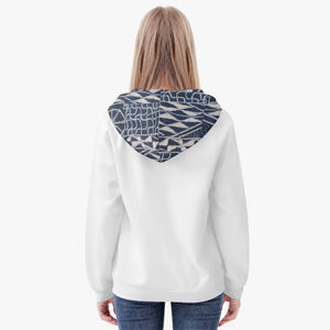 Afro print Ndop Women's AOP Full Zip Up Hoodie