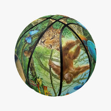 Load image into Gallery viewer, Afro Print Rainforest Basketball - Eight Panel
