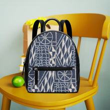 Load image into Gallery viewer, Afro print Ndop Unisex Leather Backpack