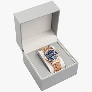 Afro print Ndop Stainless Steel Quartz Watch (With Indicators)