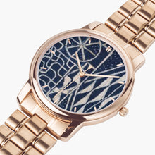 Load image into Gallery viewer, Afro print Ndop Stainless Steel Quartz Watch (With Indicators)
