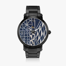 Load image into Gallery viewer, Afro print Ndop Steel Strap Automatic Watch (With Indicators)