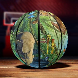 Afro Print Rainforest Basketball - Eight Panel