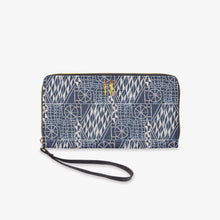 Load image into Gallery viewer, Afro print Ndop Leather Wristlet Clutch Wallet