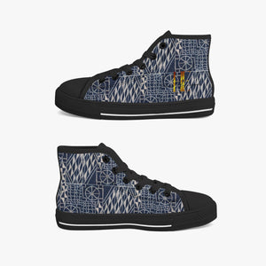 Afro print Ndop Kid’s High-Top Shoes