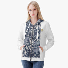 Load image into Gallery viewer, Afro print Ndop Women&#39;s AOP Full Zip Up Hoodie