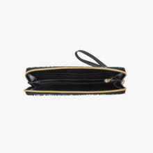 Load image into Gallery viewer, Afro print Ndop Leather Wristlet Clutch Wallet