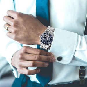 Afro print Ndop Stainless Steel Quartz Watch (With Indicators)