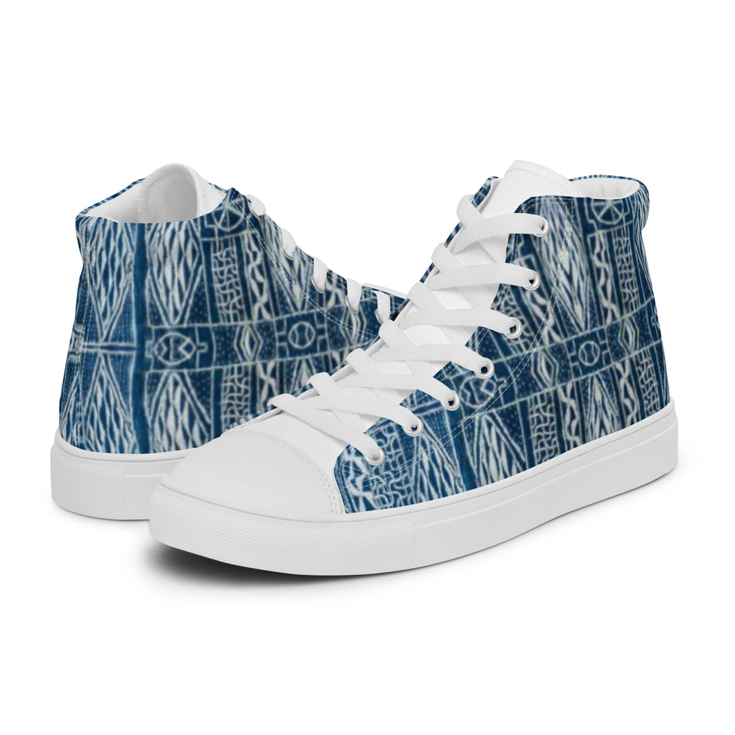 Men’s high top Afro print Ndop shoes