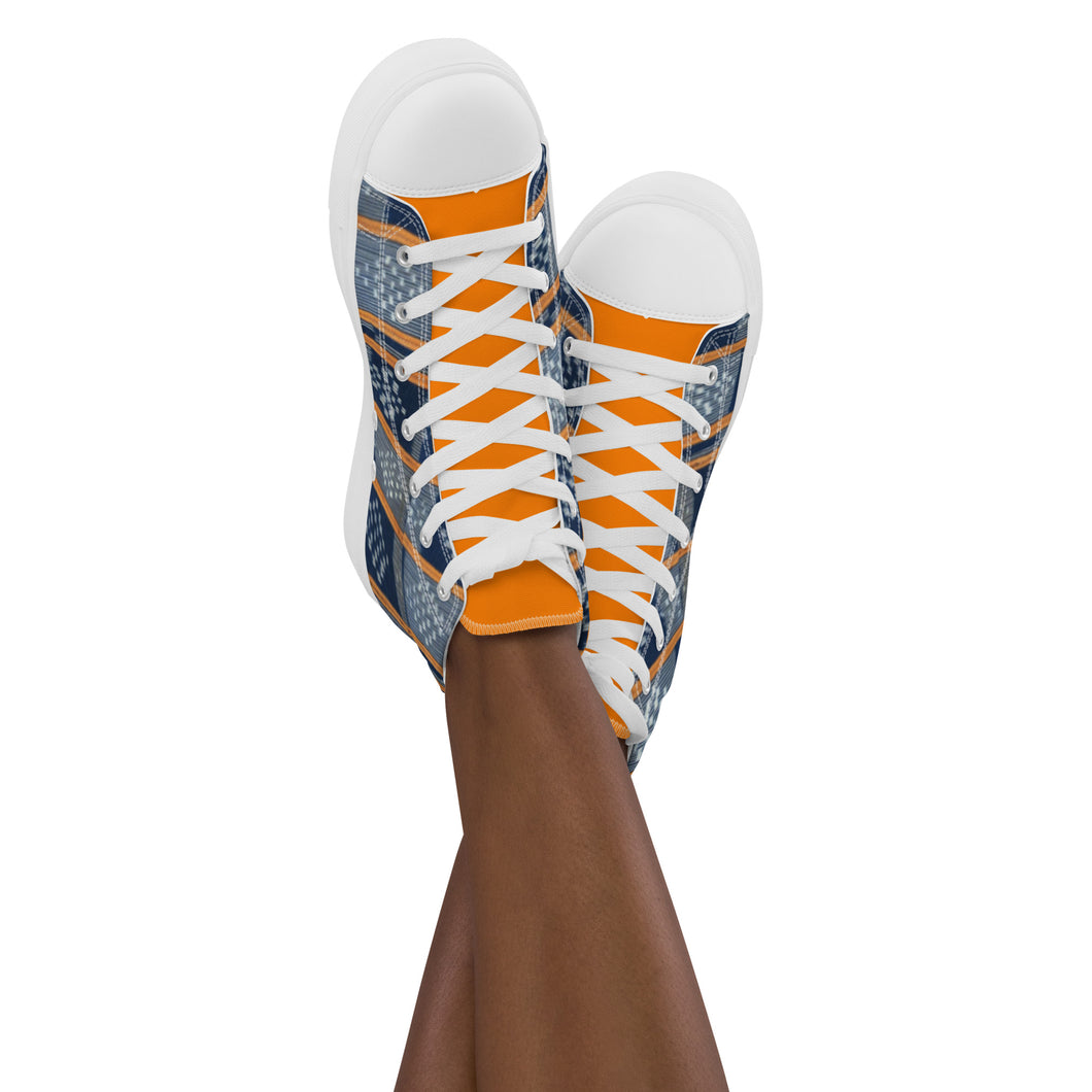 Women’s high top Afro print Ivorian shoes