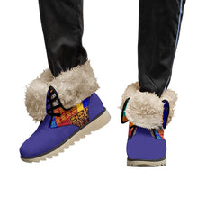 Load image into Gallery viewer, Afro Print Kente Women&#39;s Plush Boots