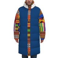 Kente Unisex Long Down Jacket Unisex Jacket