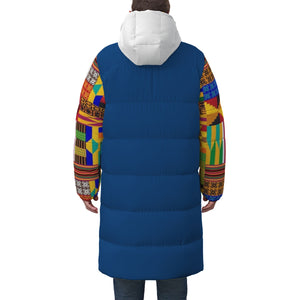Kente Unisex Long Down Jacket Unisex Jacket