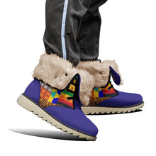 Load image into Gallery viewer, Afro Print Kente Women&#39;s Plush Boots